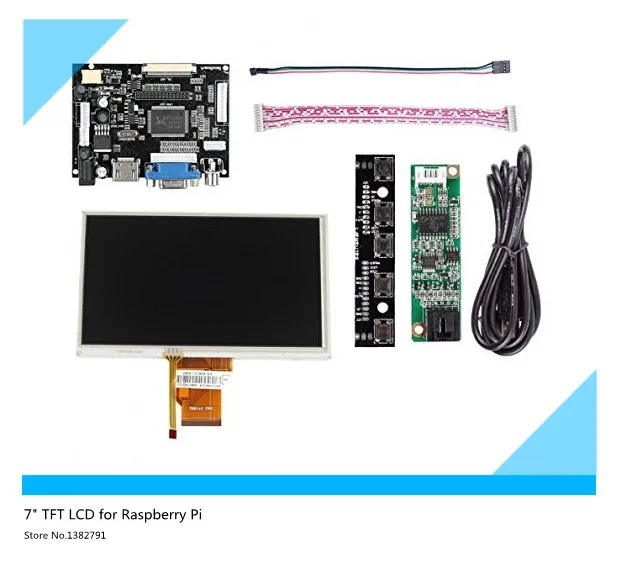 skylarpu LCD Display Touch Screen TFT Monitor AT070TN90 Complete LCD HDMI VGA Input Driver Board Controller for Raspberry Pi