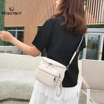 

Fashion Pure Color Women Leather Shell Messenger Shoulder Bag Bust Bag Crossbody Bag Women Leather Large Crossbody Bags