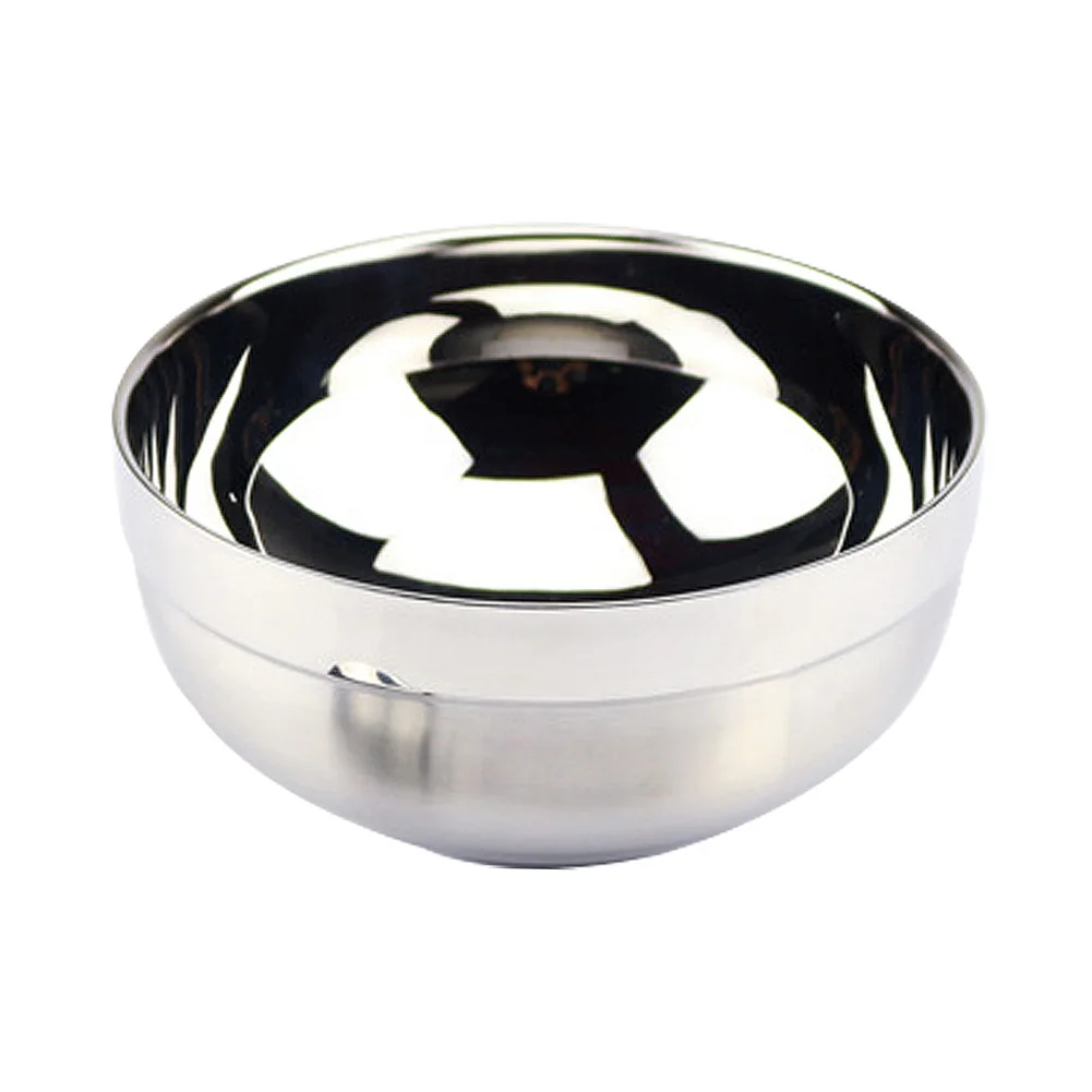 

4Pcs Soup Tableware Kitchen Stainless Steel Rice Double Wall Bowl Rolled Edge Snacks Kids Food Container Hot Insulation