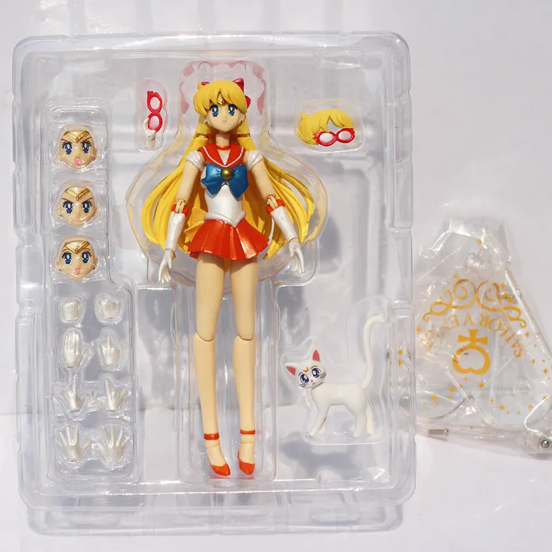

Sailor Moon Sailor Venus Figure Toy Minako Aino PVC Action Figures Collectible Model Doll Toys 6" 15CM
