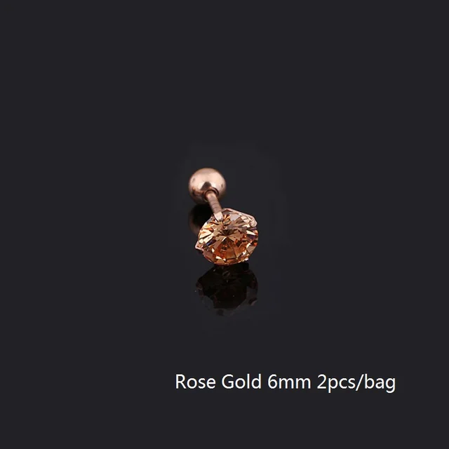 6mm rose gold