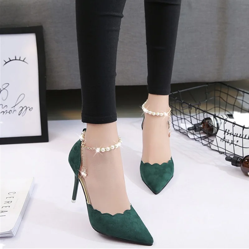 High-heeled shoes female fashion sexy hollow with sandals 2019 summer Korean version of the thin breathable shoes women Pumps #1