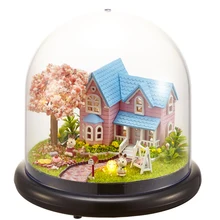 Милый кукольный дом Миниатюрный Кукольный домик для поделок с деревянная мебель для дома креативные игрушки ручной работы для детей подарок на день рождения B016# G