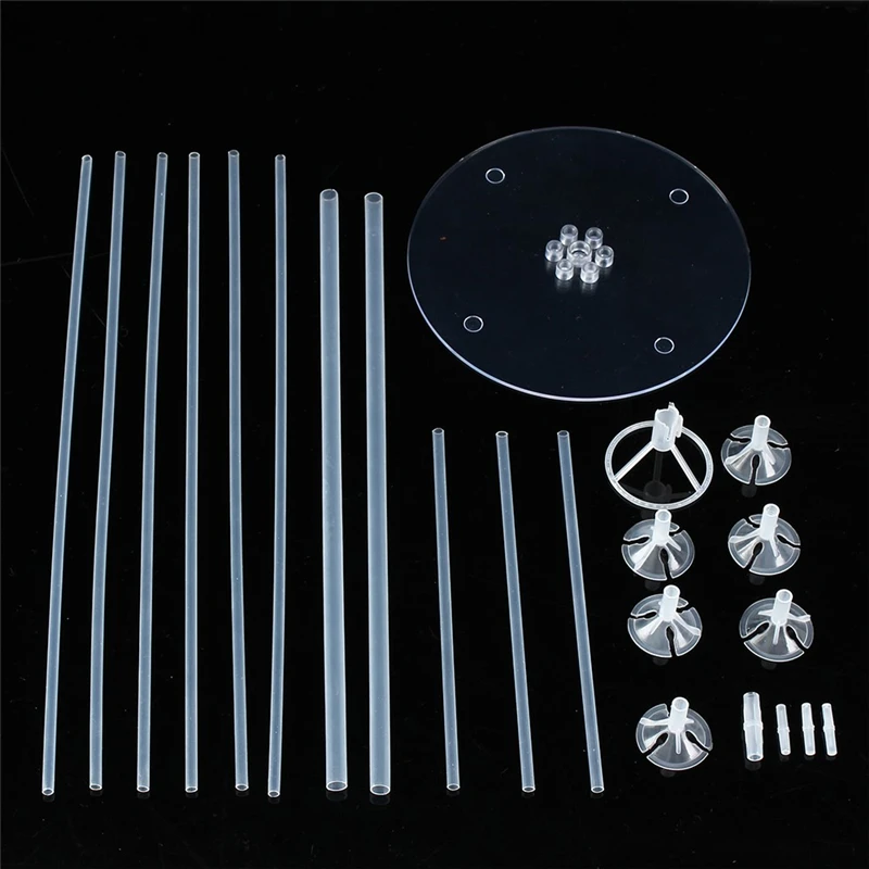 7 Tubes Balloons Column Holder Clear Plastic Balloon Base Balloon Floating Stand for Wedding Decor Illuminate Party Supplies (3)