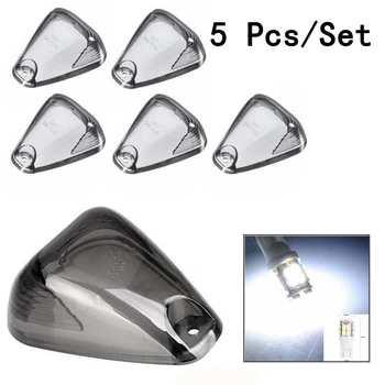 

5pcs/set 12V Red/Blue/White Light Cab Roof Running Marker Lights Hot sale T10 Connection Car Outdoor For Ford F350 Smoked Lamp