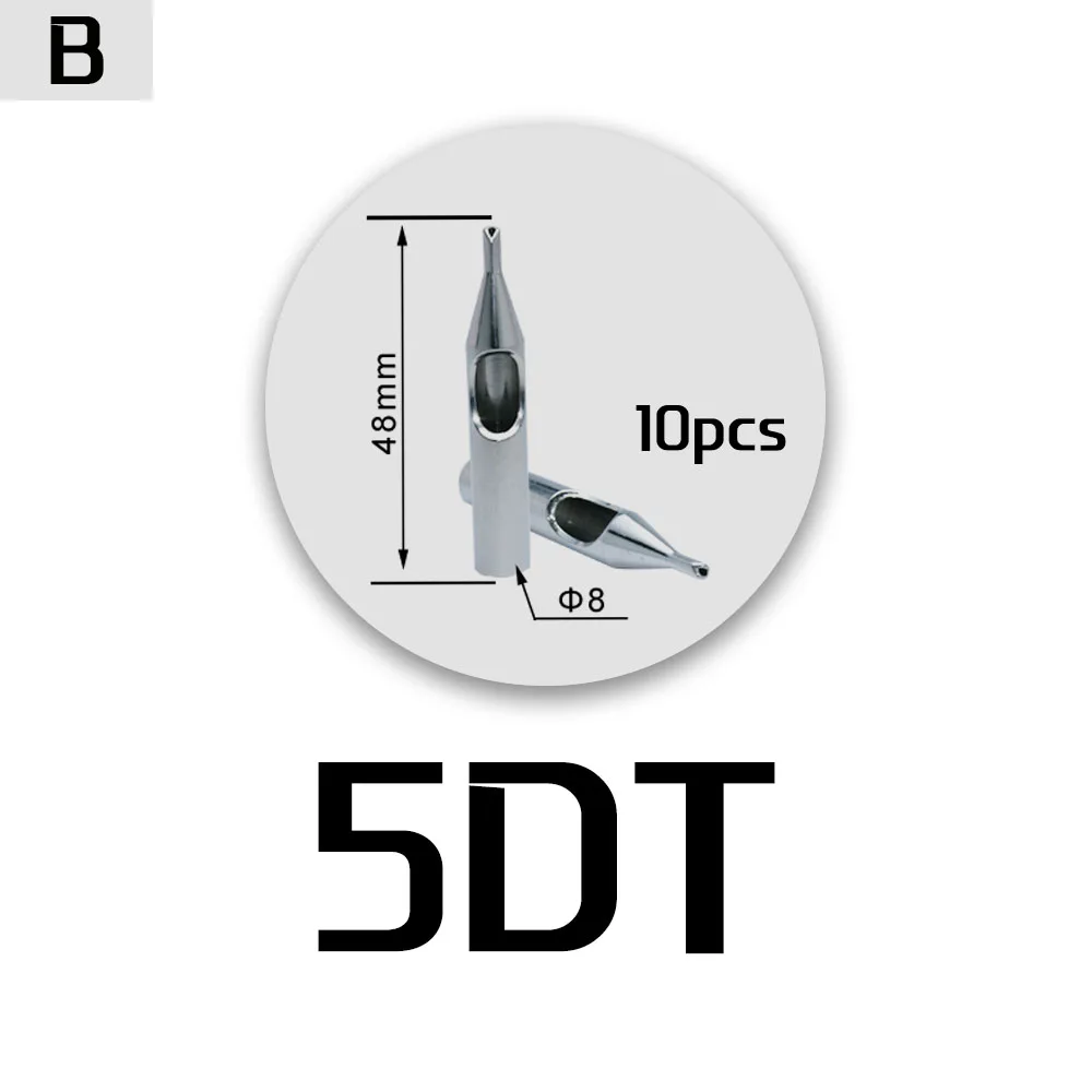 Biomaser 10 шт. профессиональная насадка из нержавеющей стали татутипы 3DT/5DT/8DT/11TD/14DT/18DT для татуировки - Номер модели: 5DT