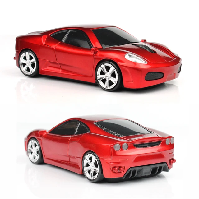 Cheap Hot 3D 2.4GHz Wireless Car Shape Mini Mouse Mice 1600DPI Cordless Optical USB Gaming Mouse For PC Laptop Computer LED Light