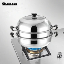 28 см двухслойный котел высокого качества из нержавеющей стали двойной котел для приготовления кастрюли супа cuiseur vapeur inox кухонный гаджет