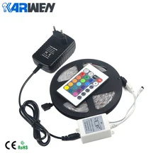 KARWEN RGB Светодиодная лента светильник 5 м 300 светодиодов 2835 SMD 2A адаптер питания высокое качество лента украшение дома лампа