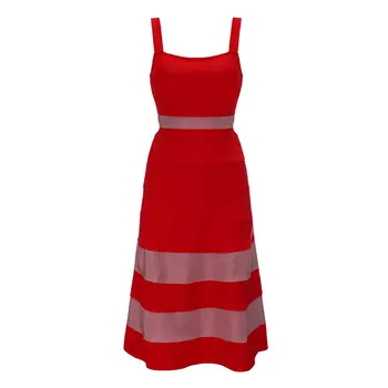 

DressBird Women Summer Bandage Bodycon Party Dresses Vestidos Sexy Red Spaghetti Strap Vestidos Verano Girl Kitted Glitter Dress