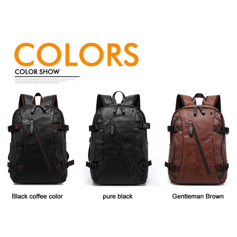 BAIJIAWEI Hot Sale Men's Backpack Oil Wax Leather Backpack Casual&Travel Bags Split Leather Backpacks Business Bags For Men