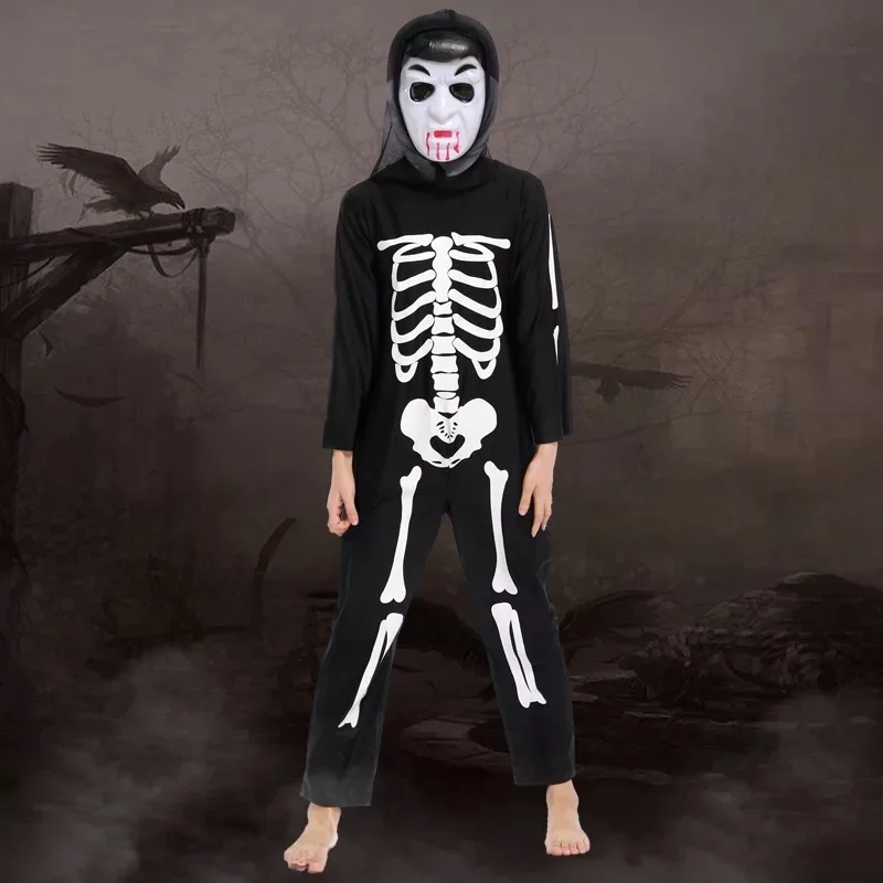 Детский комбинезон для девочек на Хеллоуин с рисунком скелета, детский комбинезон, страшный наряд для косплея, Джокер, одежда для вечеринок