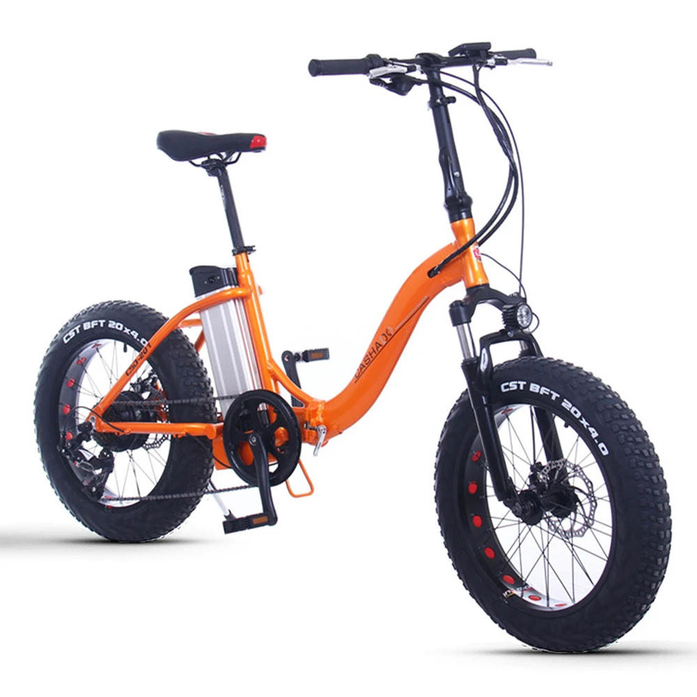 Flash Deal 20inch Snow electric bicycle 48V12AH lithium battery 500w rear wheel motor fat  e-bike folding electric mountian bicycle 3