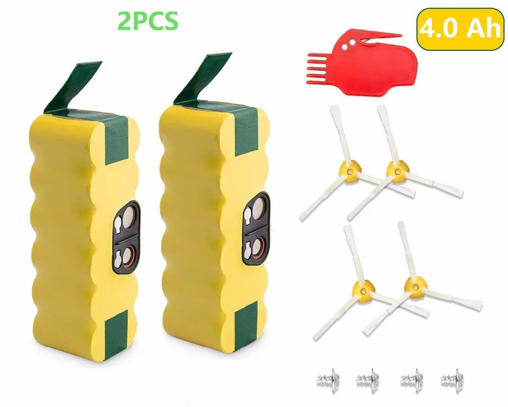 

2pcs For Irobot Sweeper 14.4v 4ah NI-MH Replacement Battery for iRobot Roombattery smart sweeper battery