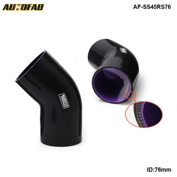 

45 Degree Silicone Hose Elbow Bend 76mm Black Rubber Coolant Radiator Pipe For Honda 88-91 Civic CRX SIR AF-SS45RS76