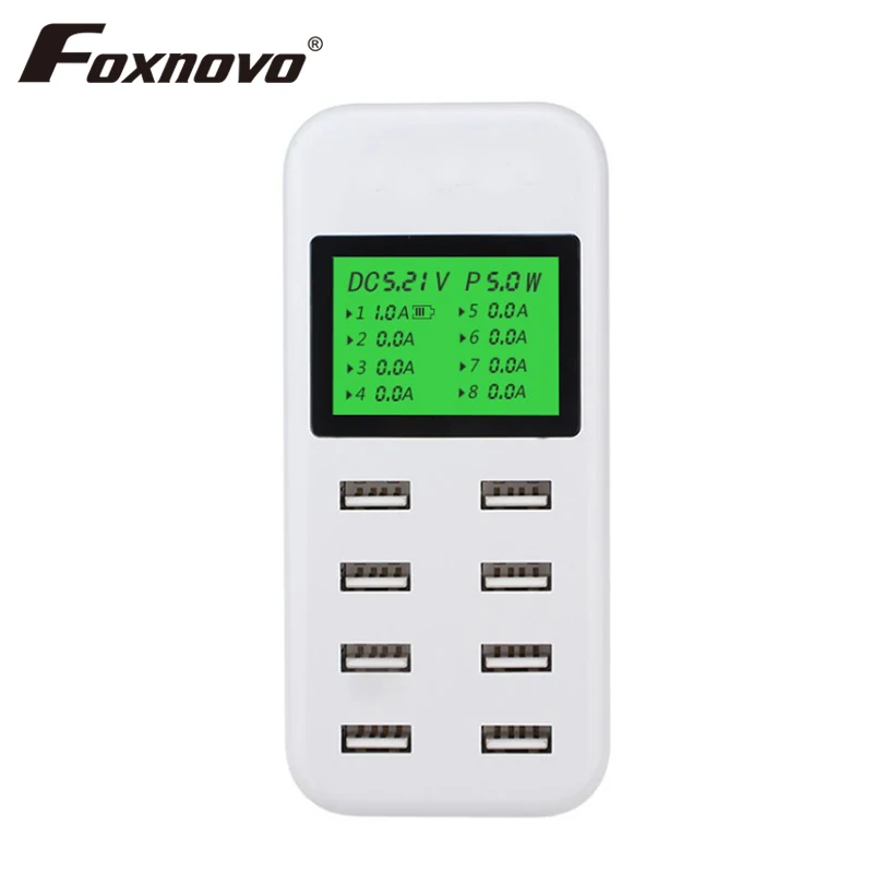 Buy Foxnovo 8 Port USB Charger 5V 8A LCD Display
