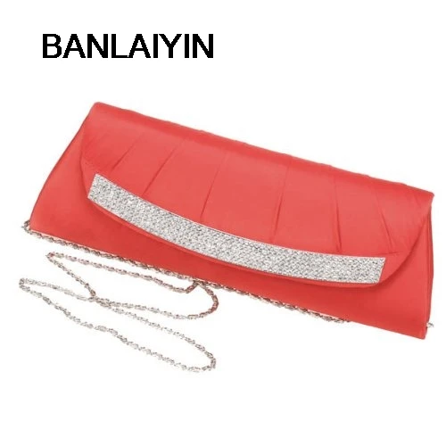 

WholeTide 10*Red Diamond Handbags Long Ruffle Set Auger Dinner Packages