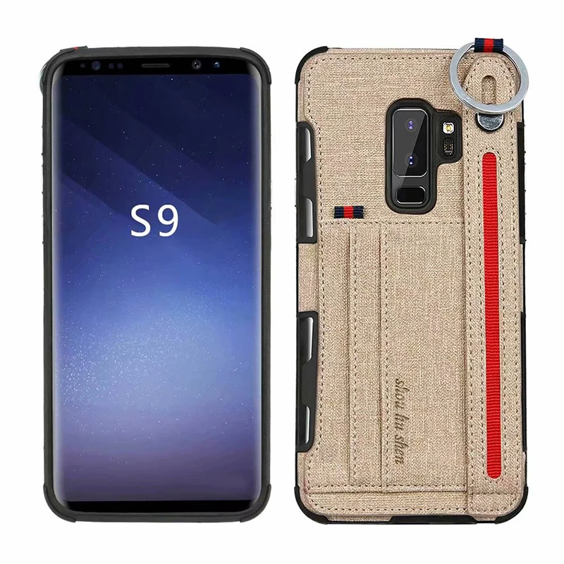 

ProElite Card Holder Wallet Stand Key Ring Cover for Samsung S9 S8 Plus Luxury Full Body Hanging Case for Samsung Note 8