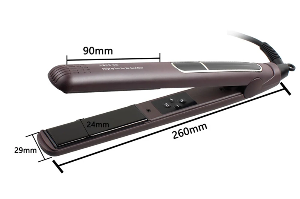 MADAMI Dual Voltage Wet Dry Hair Flat Iron Plancha Flacheisen MCH Titanium Ceramic Hair Straightener Keratin Treatment Flat Iron (4)