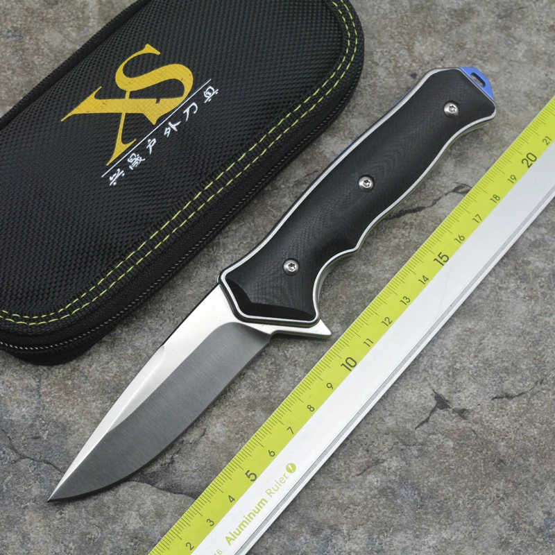 XS KNIFE CR230 D2 Blade G10 + Steel Handle Folding Knife Outdoor Camping Multipurpose hunting EDC tool
