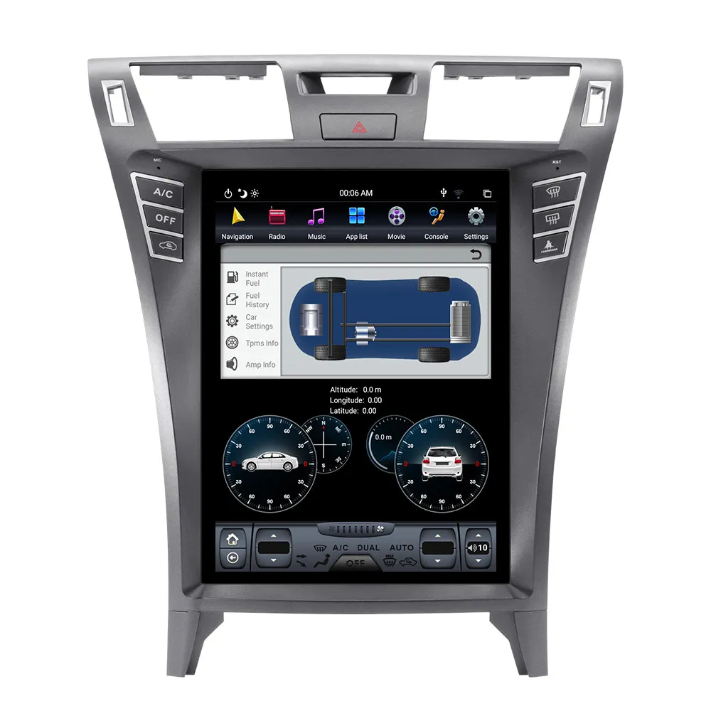 Aotsr 12," Тесла вертикальный экран Android 8,1 Автомобильный мультимедийный радио без DVD плеер для Lexus LS460 2007- стерео шестиядерный 4 Гб