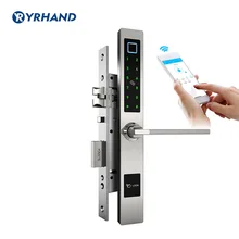 Европейские водонепроницаемые Биометрические дверные замки с отпечатком пальца, электронные умные раздвижные дверные замки