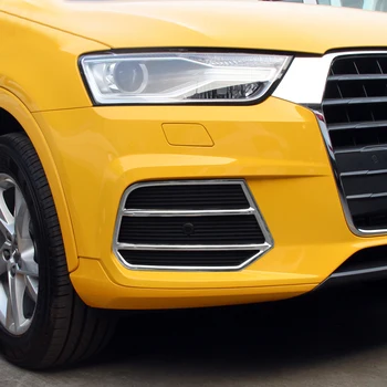 

2pcs Chrome Front Fog light Lamp Frame Cover Trim Granish For Audi Q3 2016-2017