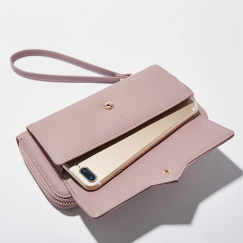 

BENVICHED Fashion Long Woman Purse New Designer Female Wallet Clutch PU Leather Ladies Purses Card Holder Women Phone Bags D48