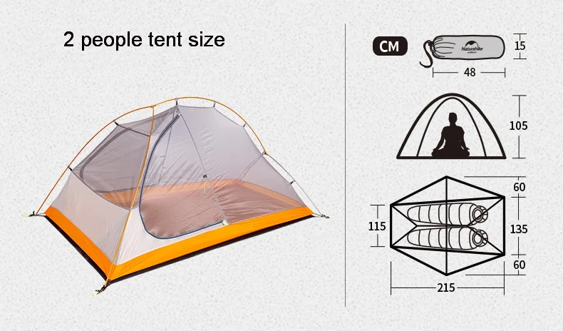 Barracas à Prova Barraca de Acampamento Naturehike Ciclismo Único Dwaterproof Água 1 2 Pessoa Mochila Trekking Montanha Pu4000 Ultraleve 12 água 1 2 pessoa mochila trekking montanha