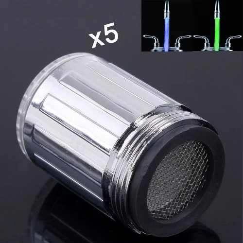 

5PCS 7 RGB Colors Automatic Change LED Light Water Stream Faucet Tap