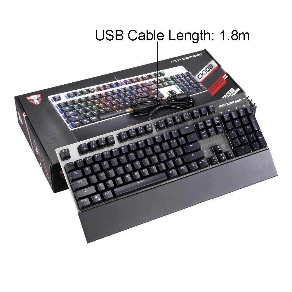 Motospeed CK108 Wired Mechanical Keyboard 