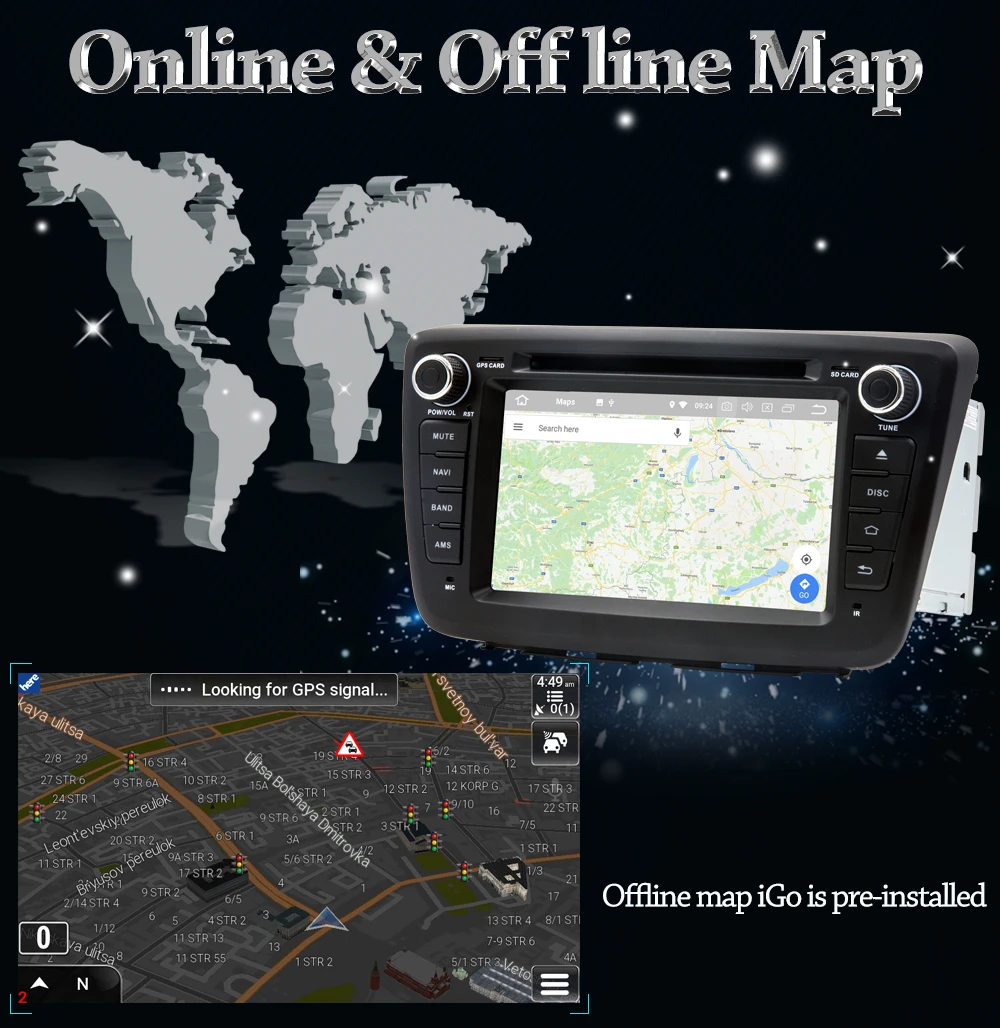 Clearance Owtosin 2 din Android 9.0 Car DVD Radio For Suzuki Baleno 2016 2017 2018 Car GPS Navigation Multimedia Player 4GB RAM 32GB ROM 10