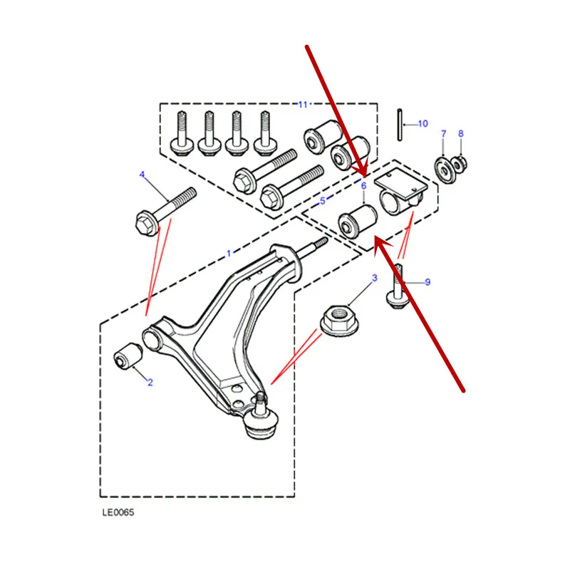 Крепежная резиновая втулка для передней кромки lan dro ver2.5 V6f ree der1 fre em an1 подвесной