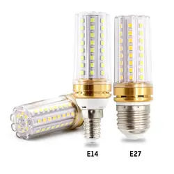 E27 Светодиодная лампа «Кукуруза» E14 220 V лампы в форме свечи лампы SMD2835 Bombillas светодиодные лампы 5 Вт 12 Вт 16 Вт, теплый белый свет/холодный белый