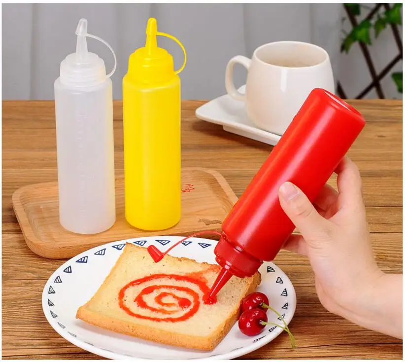 4er Set Quetsch-Gewürzflaschen - Weiße Saucenflaschen Für Grillen & Picknick