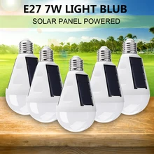Smuxi E27 умный светодиодный светильник аварийная лампа солнечная панель заряжается Открытый сад Водонепроницаемый светодиодный светильник Кемпинг лампы AC85-265V