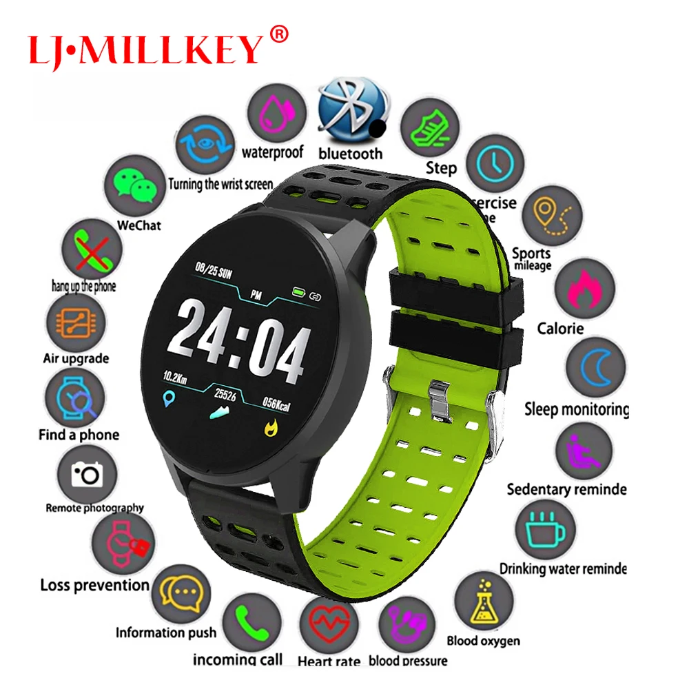 

Bluetooth Smart Bracelet Run pedometer Heart Rate Blood Pressure Monitoring Remote take photo Waterproof Sports Wristband
