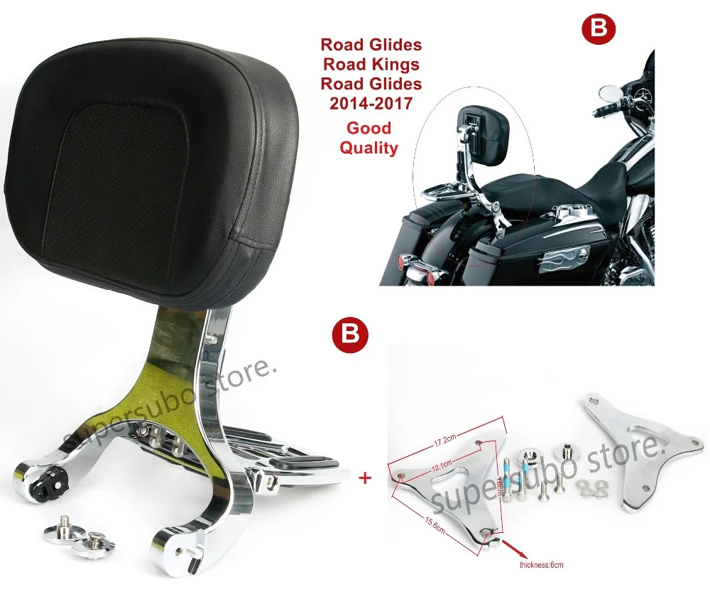 Adjustable Driver & Passenger Backrest For Harley Turing Street Glide