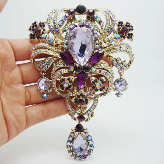 Weimanjingdian Crystal Rhinestone Flower  Crystal Rhinestone Brooch -  Crystal - Aliexpress