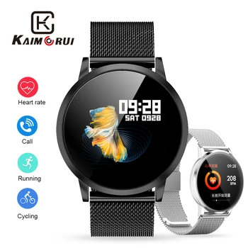 

Smart Watch Men Heart Rate Pedometer IP68 Waterproof Call Remind Bluetooth Sports Smart Watches Stainless Steel Strap for Men