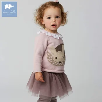 

DB5994 dave bella autumn newborn baby girls wool pullover tops infant clothes toddler children knitted Sweater