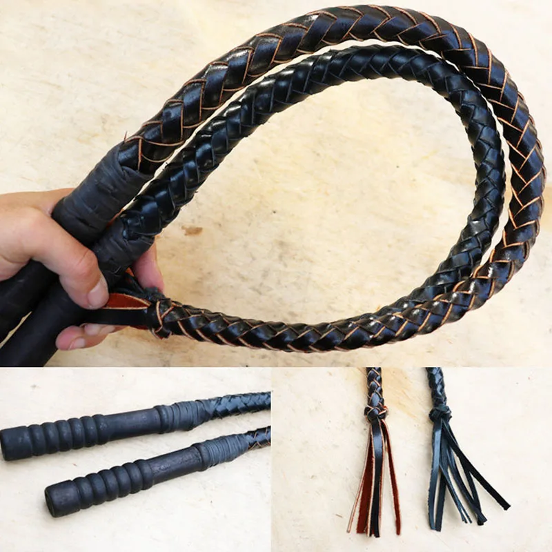 Новые кожаные 70-80 см hand made плетеные whips Верховая езда оборудования Конный поставки кожа Whip Конный оборудование