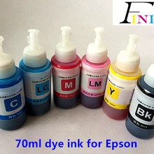 F-ink 6 цветов краситель на основе не OEM набор из 6 заправка чернил комплект 70 мл для Epson L800 L801 картридж для печати No. T6731/2/3/4/5/6