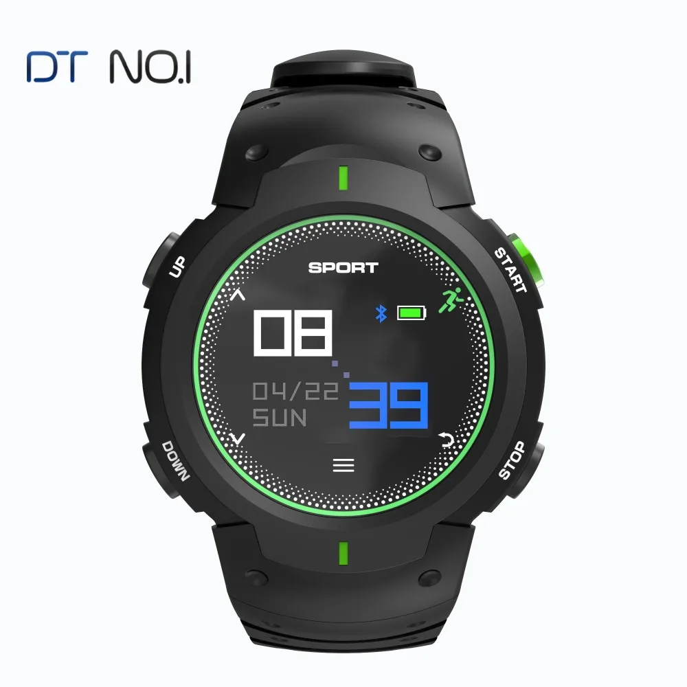 DTNO.1 F13 Смарт часы ip68 водонепроницаемые спортивные для бега многоцветные ЖК умные