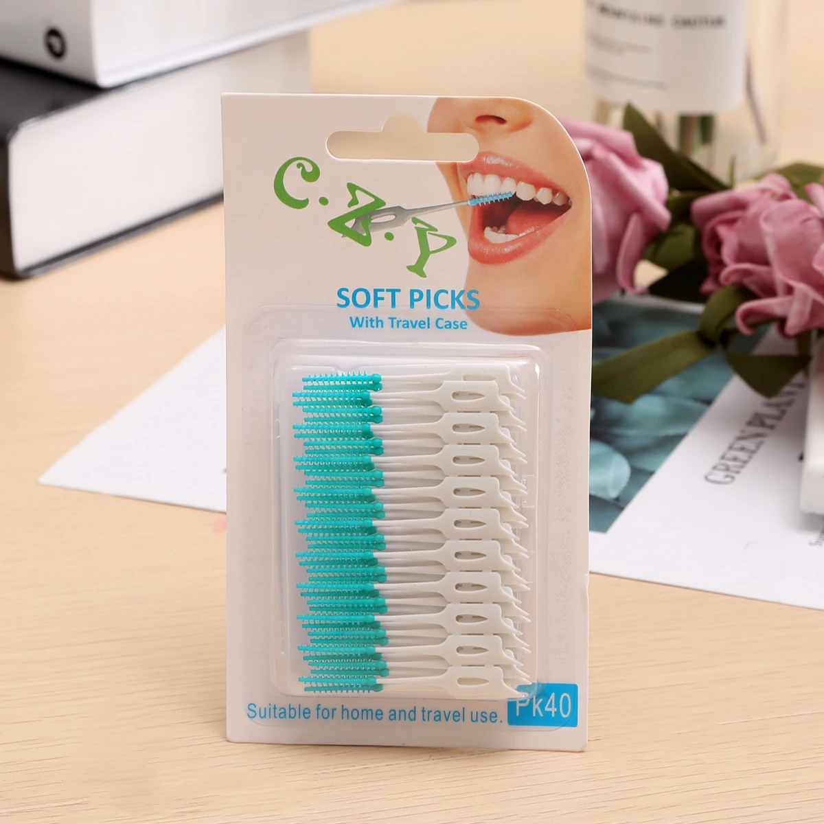 200pcs/Box Plastic Dental Floss Oral Care Interdental Brush Oral Clean Teeth Stick Toothpicks Floss Pick