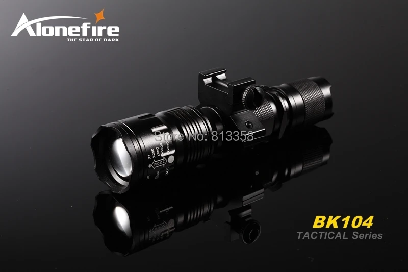 AloneFire BK104 тактическая серия CREE XM-L T6 светодиодный 5 режимов профессиональный зум тактический фонарь светильник