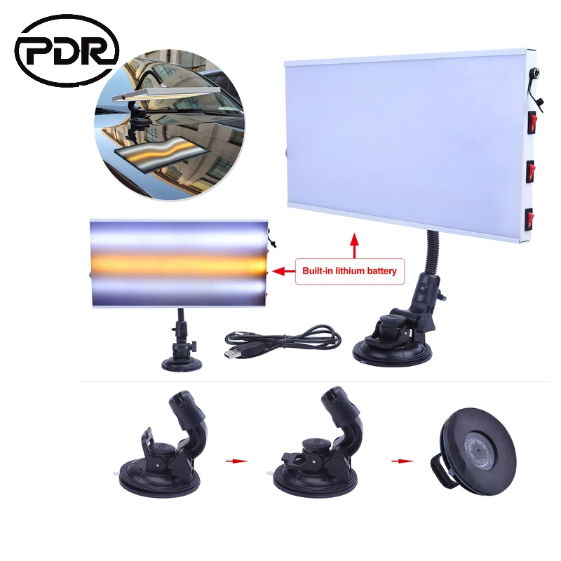 

PDR Tools Kit Paintless Dent Repair Auto Repair Tool Set LED Lamp Reflector Board With Built-in Battery High Quality