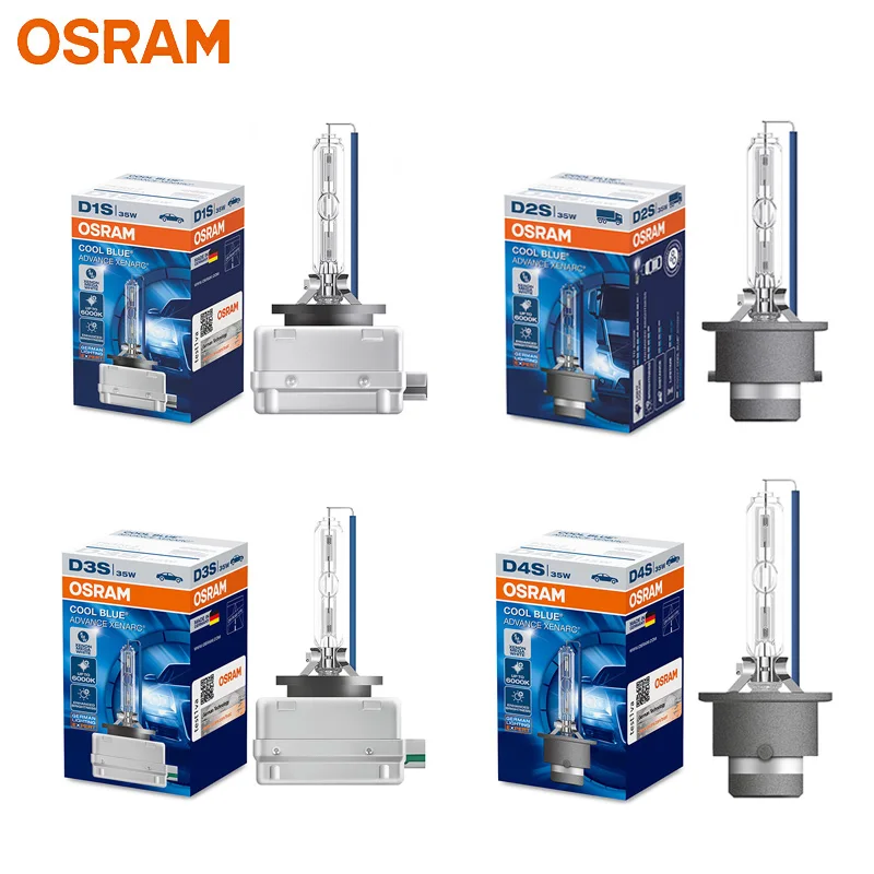 

OSRAM Xenon HID D1S D2S D3S D4S 66140 66240 66340 66440 CBA Cool Blue Advance 6000K Mega White Car Headlight Auto Lamp (Single)