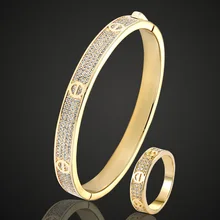 Blucome Marca Brazaletes de Oro de Las Mujeres Anillos Bijuteriras AAA Brazalete de Circón Para Los Hombres Joyería de Las Mujeres Pulseira Mujer Pulsera de Oro