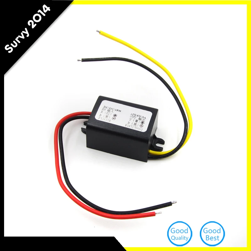 

DC/DC Converter 12V Step Down To 6V 18W Max 3A Power Supply Waterproof